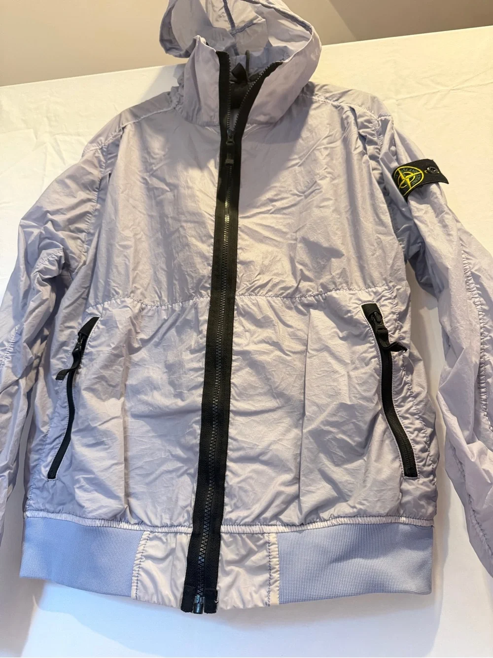 Stone Island Jacket Raincoat Lamy Velour Lilac Size Medium